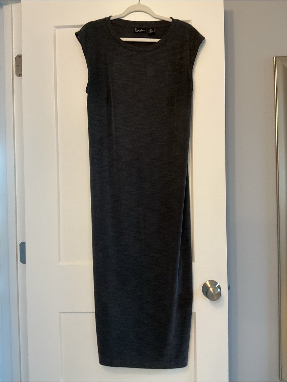 Nicole Miller Charcoal Sleeveless Midi Dress